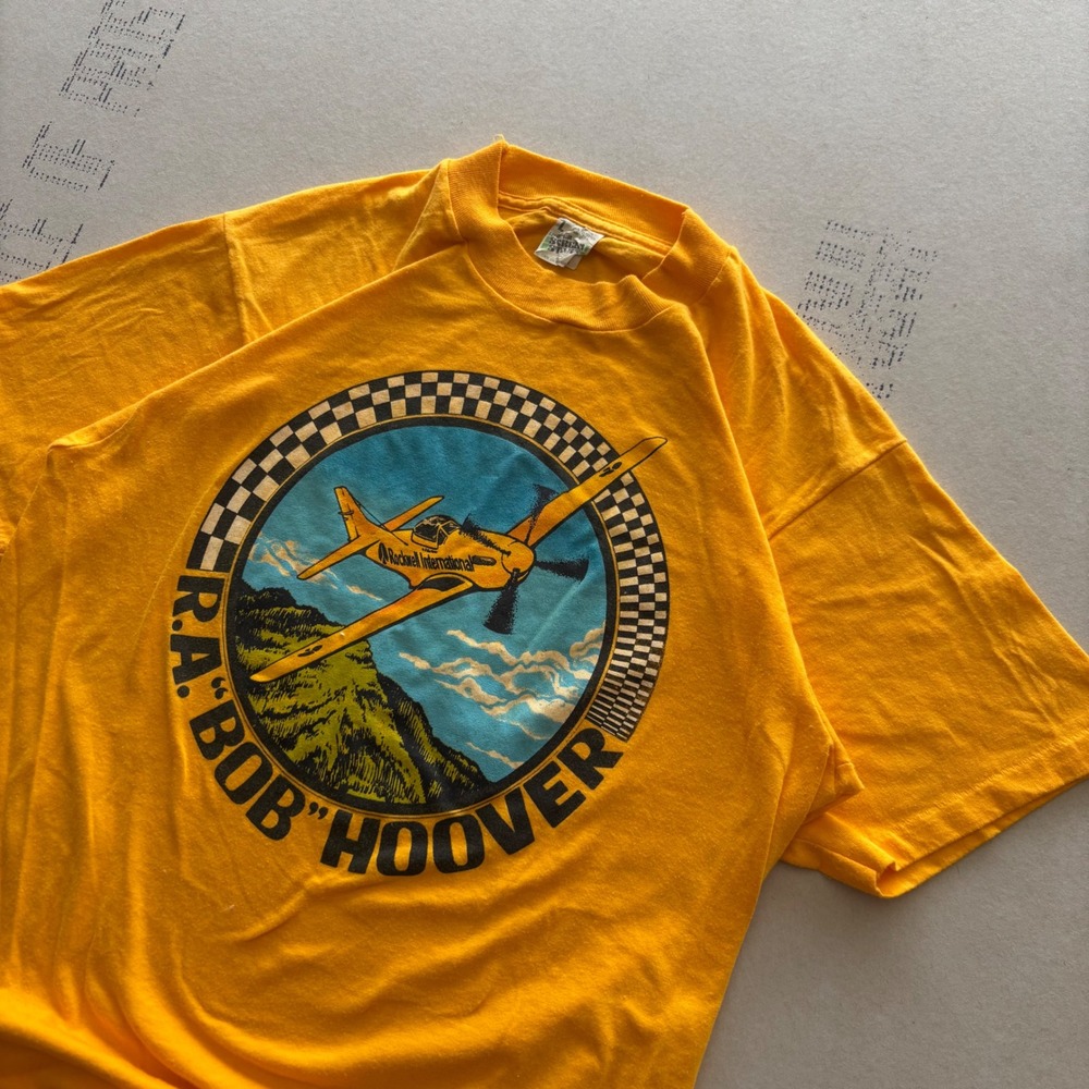 Vintage 80s Bob Hoover Plane T-shirt